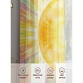 thumbnail image 6 of Colorful Sun Sheer Curtains 2 Panels Set Cartoon Watercolor Red Yellow Blue Sunshine Stars Sheer Window Curtains Light Filtering Rod Pocket Voile Drapes for Bedroom Living Room 52"x63", 6 of 9