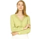 thumbnail image 1 of Blusa Casual Allegra K Cuello V Encaje Patchwork Mujer Verde S, 1 of 6