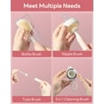 thumbnail image 4 of Momfree Baby 6 in 1 Portable Bottle Brush Set, Cleaning Tool for Home and Travel, Push-Press Design Silicone Bottle Brush, for Baby Bottles, Breast Pumps, Nipples, with Storage Bag, 4 of 6