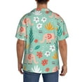 thumbnail image 5 of KLL Elephant and Flowers Print Men's Shirt Short Sleeve Button Down Summer Cuba Beach Shirts- 3X-Large, 5 of 7