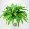 thumbnail image 2 of Artificial Foliage Simulation Long Stem Fern Leaves, Fake Greenery Foliage Plants 58cm Total Long Stem, Wedding Floral Wall Decor - b b, 2 of 8