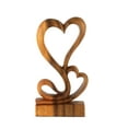 thumbnail image 4 of 12" Wooden Handmade Abstract Sculpture Statue Handcrafted "Hearts Blossom" Gift Decorative Home Decor Figurine Accent Decoration Artwork Hand Carved, 4 of 4