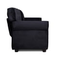 thumbnail image 2 of Xukmct 94" Corduroy Loveseat Sofa with Wood Frame, 3 Seater Sofa Couch for Living Room, Bedroom, Apartment, Office, Black, 2 of 9
