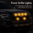 thumbnail image 3 of Luces LED De Posición De Parrilla Delantera, Impermeables, 4 Piezas, Luces De Parrilla LED De Alto Brillo DC12V, Elegantes Para TRD PRO, 3 of 7