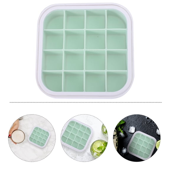 ibasenice Silicone Trays with Soft Bottom, Green Mold Set for Easy Release and Clean Storage