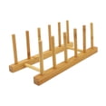 thumbnail image 4 of Escurridor de platos de bambú - y - Práctico escurridor para vasos de agua y utensilios de cocina, ideal para cafeterías y comedores., 4 of 9