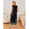 thumbnail image 5 of Ekouaer Nightgowns for Women Sleeveless Sleepshirt Long Print House Dress Tank Nightshirt Maxi Casual Dress with Pockets, 5 of 6