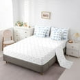 thumbnail image 5 of Feelyou Dreamy Blue Bow-tie Twin Bedding Sets 7-Piece, Boys Girls Bedding Comforter Set, 5 of 8