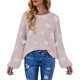 thumbnail image 2 of Gibobby Suéter de Cuello Redondo para Mujer, Suéter corto de punto con cuello redondo para mujer(Rosa,CH), 2 of 5