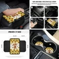 thumbnail image 5 of Renewold Cute Highland Cow Sunflower Front Car Seat Cover Full Set 12 PCS, with Steering Wheel Rear View Mirror Cover Seatbelt Armrest Pad Coasters Garbage Bin Keychain Air Vent Pouch Universal Fit, 5 of 7