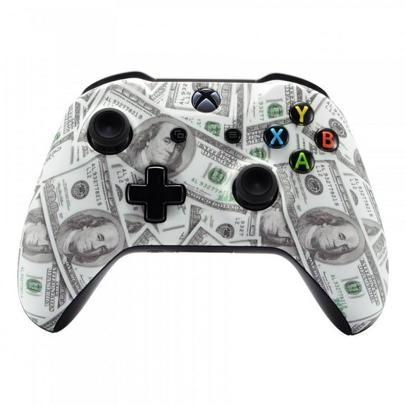 eXtremeRate 100 Cash Money Patterned Replacement Front Cover Case for Xbox One Wireless Controller