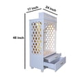 thumbnail image 5 of Large Pooja Mandir For Home And Office With LED Lights / Customized Desginer Mandir / White Acrylic High Gloss Cabinet Storage Pooja Ghar, 5 of 5