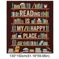 thumbnail image 3 of Lynbm Blankets Full Size Book Lovers Blanket | Warm, Comfortable, Patterned with Books, Perfect for Reading, Home & Outdoor, 1Pc Throw Blanket for Couch Deals, 3 of 7