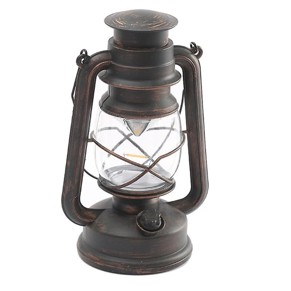 25Cm Iron Antique Bronze Oil Lanterns (Cover) Portable Outdoor Camping Lamp Leak-Proof Seal Lights
