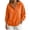 Orange, variant on Womens Fleece Pullover, Quarter Snap Button Hoodie for Women Soft Lightweight Drawstring Fall Casual Loose Long Sleeve Hoodie with Pockets