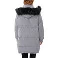 thumbnail image 5 of Women's Plus Size Winter Down Thickened Puffer Jacket Coat with Removable Faux Fur Hood Collar Long Heavy Puffer Jacket Outdoor Plus Size Winter Coats Black M-2xl, 5 of 8