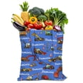 thumbnail image 1 of Construction Themed Reusable Fabric Tote Bag - Large Capacity Washable & Foldable, 1 of 5