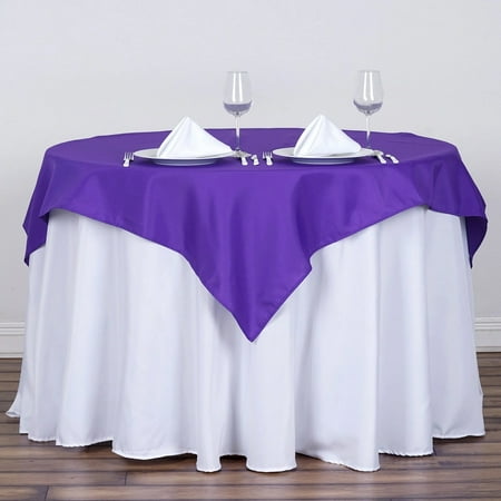 

54 Purple Square Polyester Table Overlay - Case of 24 Overlays