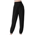 thumbnail image 1 of Timegard Womens Joggers Elastic High Waisted Drawstring Gym Pants Breathable Casual Comfy Trousers, 1 of 4