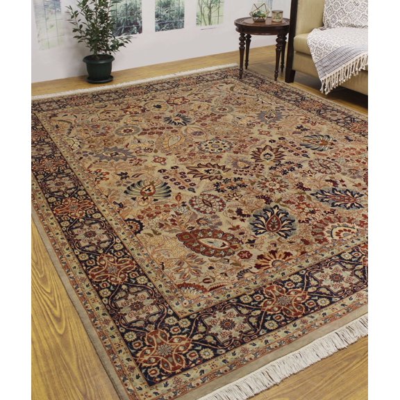 Wali Shahid Beige/Blue Rug, 8'1" x 10'6"