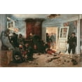 thumbnail image 2 of de Neuville, Alphonse-Marie-Adolphe 14x11 White Modern Wood Framed Museum Art Print Titled - The Last Cartridges, 2 of 4