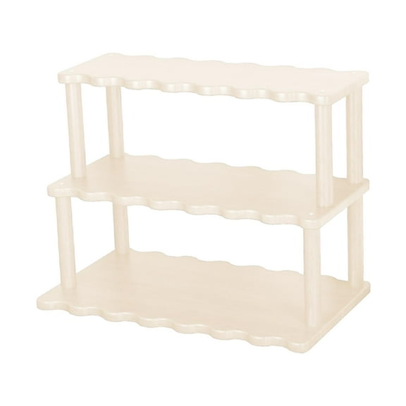 CarpNettore Desktop Storage Rack Organizer Table Sundries Display Shelf 3 Tiers Stylish Save White