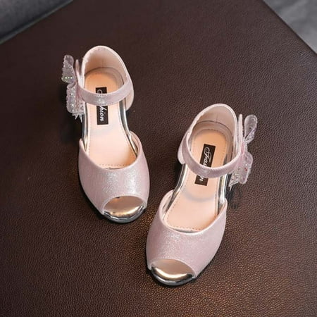 

Herrnalise Baby Girls Diamond Bow Princess Shoes Soft Sole Fish Mouth Sandals Sales !