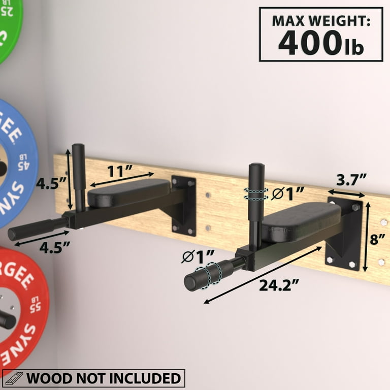 Wall mounted tricep dip bars hot sale
