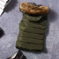 thumbnail image 4 of Turilly Women Short Outerwear Cotton-padded Jackets Pocket Faux Hooded Vest Coats, 4 of 8