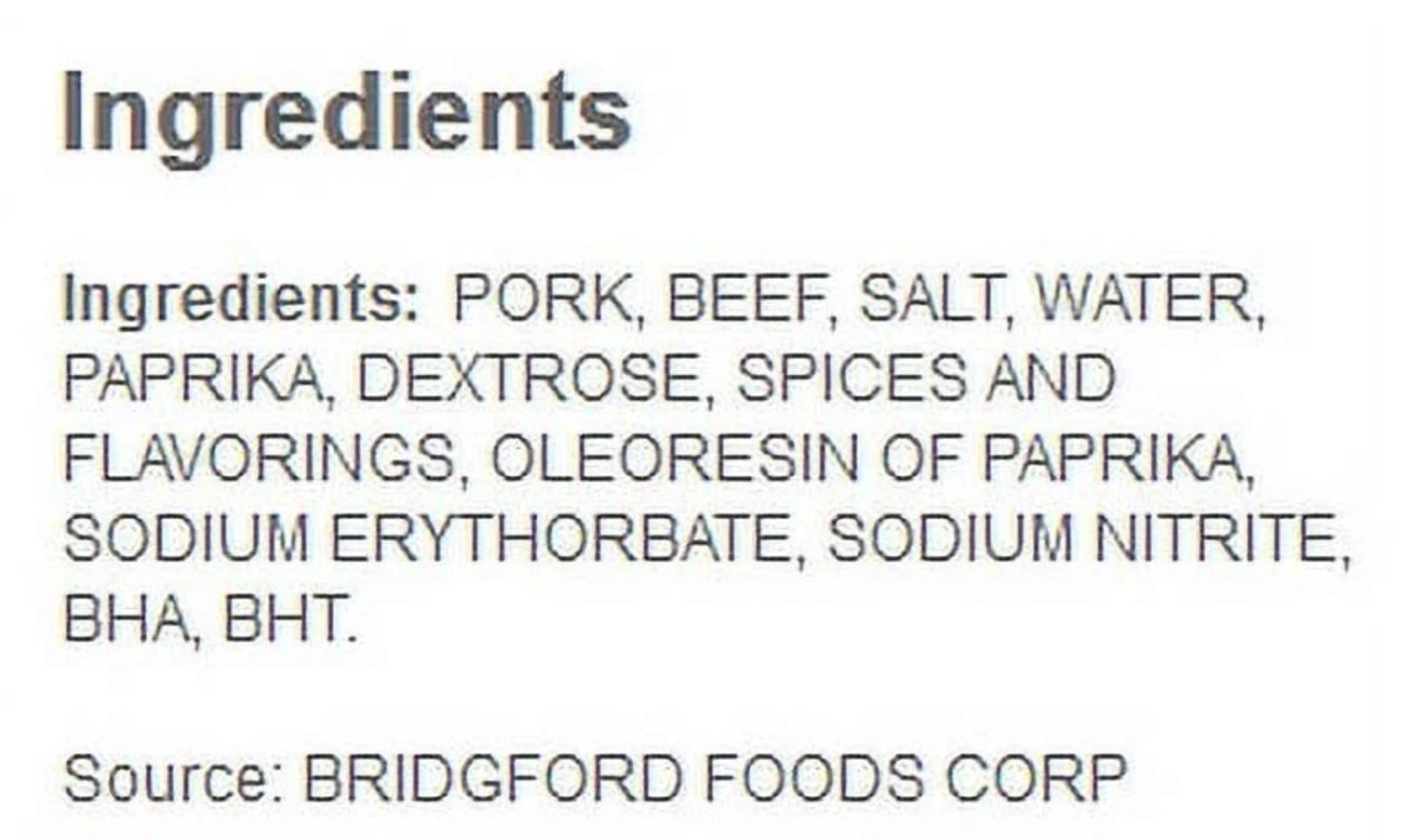 Bridgford Gluten-Free Original Pepperoni - 5oz Sliced, Resealable Bag, Fully Cooked