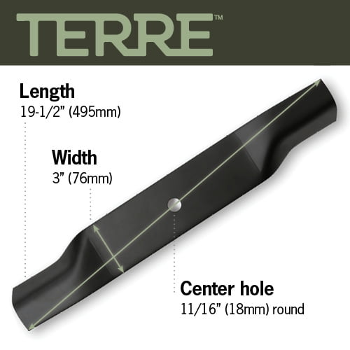 Terre Products, 2 Pack Hi Lift Lawn Mower Blades, 38 Inch Deck, Replacement for John Deere AM137324, M153118, M84472, M83459, AM100991, AM141041