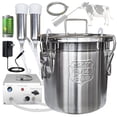 thumbnail image 1 of Hantop 12L Cow Milking Machine, Rechargeable Battery Powered Speed Adjustable Pulsating Vacuum Pump, 304 Stainless Steel Milk Bucket with Auto Stop Check Valve Cow Milker Machine (Pro Model), 1 of 2