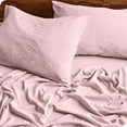 thumbnail image 3 of Bare Home Dusty Pink Sandwashed Microfiber Sheet Set, Wrinkle Resistant, Deep Pocket, King, 3 of 7