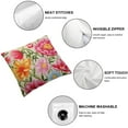 thumbnail image 4 of Jiayy  Throw Pillow Covers Colorful&nbsp;Peony Daisy Flower Decorative  Square Pillowcase Farmhouse Garden Cushion Cover for Home Sofa Couch Pillowslip&nbsp;2pcs, 4 of 6