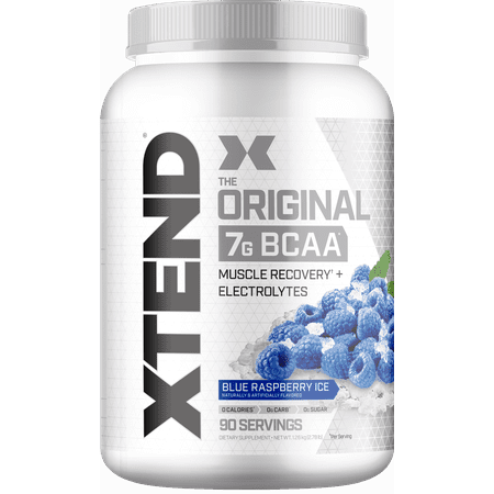Scivation Xtend BCAA Powder, Branched Chain Amino Acids, 7g BCAAs, Blue Raspberry Ice, 90