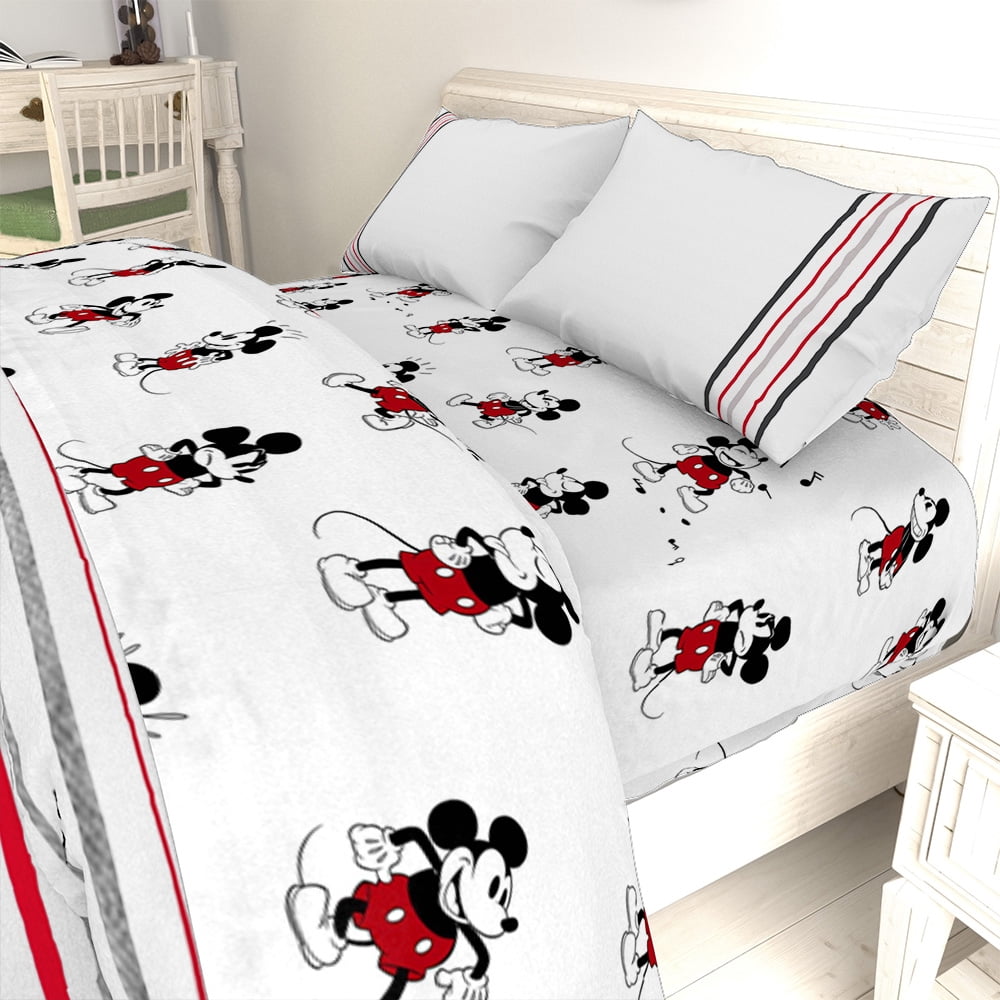 Disney Mickey Mouse 90th Anniversary Classic Bed Sheet Set Walmart 