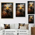 thumbnail image 4 of Designart "Copper Eagle Animal Drips I" Animals Floater Framed Canvas Print, 4 of 7
