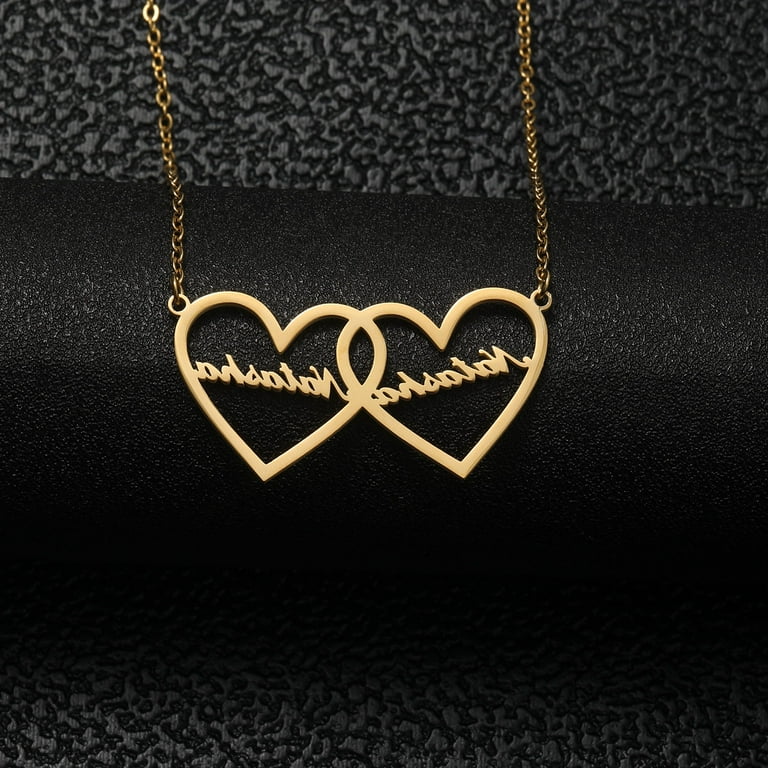 Vakki 18K Gold Plated Personalized Name Pendant Necklace