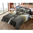 thumbnail image 4 of Ambesonne Animal Fitted & Top Sheet Set with Shams, Wild Animal on Highway, Black Cocoa Grey, 4 of 5