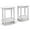 White, variant on Gymax 2 PCS 2-Tier End Table Oval Compact Sofa Side Nightstand w/ Storage Shelf