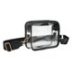 thumbnail image 3 of Bolso de hombro transparente cremallera de PVC impermeable billetera de compras de fitness aprobada en el estadio negro, 3 of 10