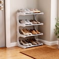 thumbnail image 1 of GFHFHITJ Shoe Rack Shoe Rack Shoe Rack Organizer Four Tier Shoe Rack Daily Use Bedroom Closets Entryway Bedroom, 1 of 9