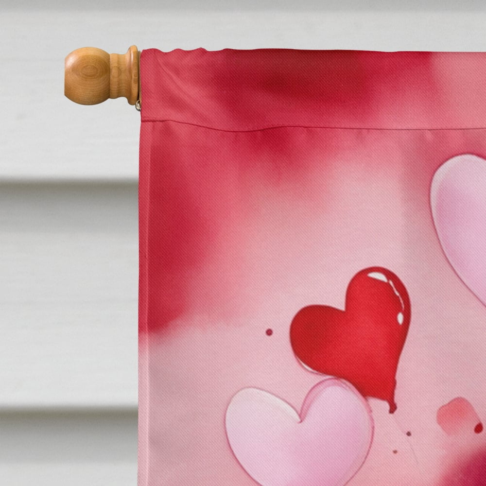 American Foxhound My Valentine House Flag 28 in x 40 in