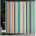thumbnail image 3 of Ambesonne Pastel Shower Curtain, Striped Pattern Lines Print, 69"Wx84"L, Slate Blue, 3 of 4