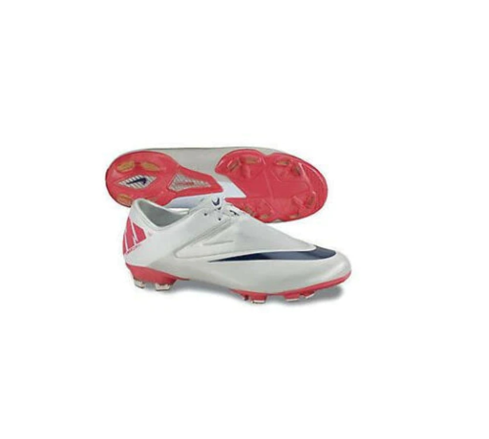 Nike Jr. II FG Soccer Shoes- Granite/White/Solar Red - Walmart.com