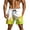 #3_Yellow, variant on Men's Trendy Swim Trunks - Vibrant Flame Print & Mesh Liner | Quick-Dry Hawaiian Bathing Suit with Secure Pockets for Beach