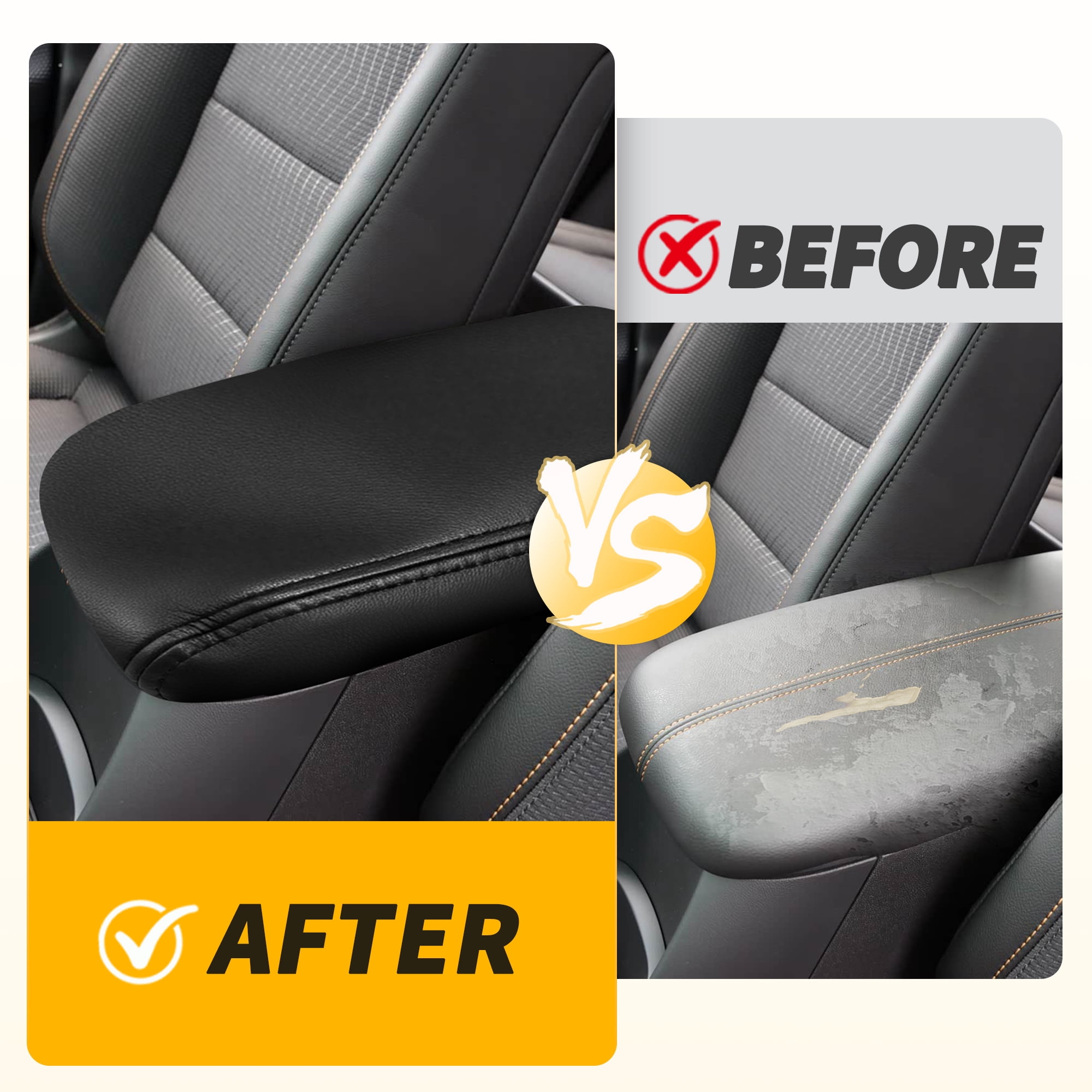 Unique Bargains Console Armrest Cover for Chevy Equinox 2010-2017 Auto Leather