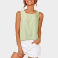 thumbnail image 2 of HBFAGFB Débardeurs pour Femmes Col Rond Sans Manches Gilet Léger Vêtements d'Été à la Mode Vert Taille m, 2 of 5