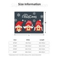 thumbnail image 2 of Vsdgher Cute Christmas Gnomes (2) Pattern Fleece Throw Blanket, Horizontal Fleece Bedding Home Decor for Couch & Bed All Season Use -60"x50", 2 of 7
