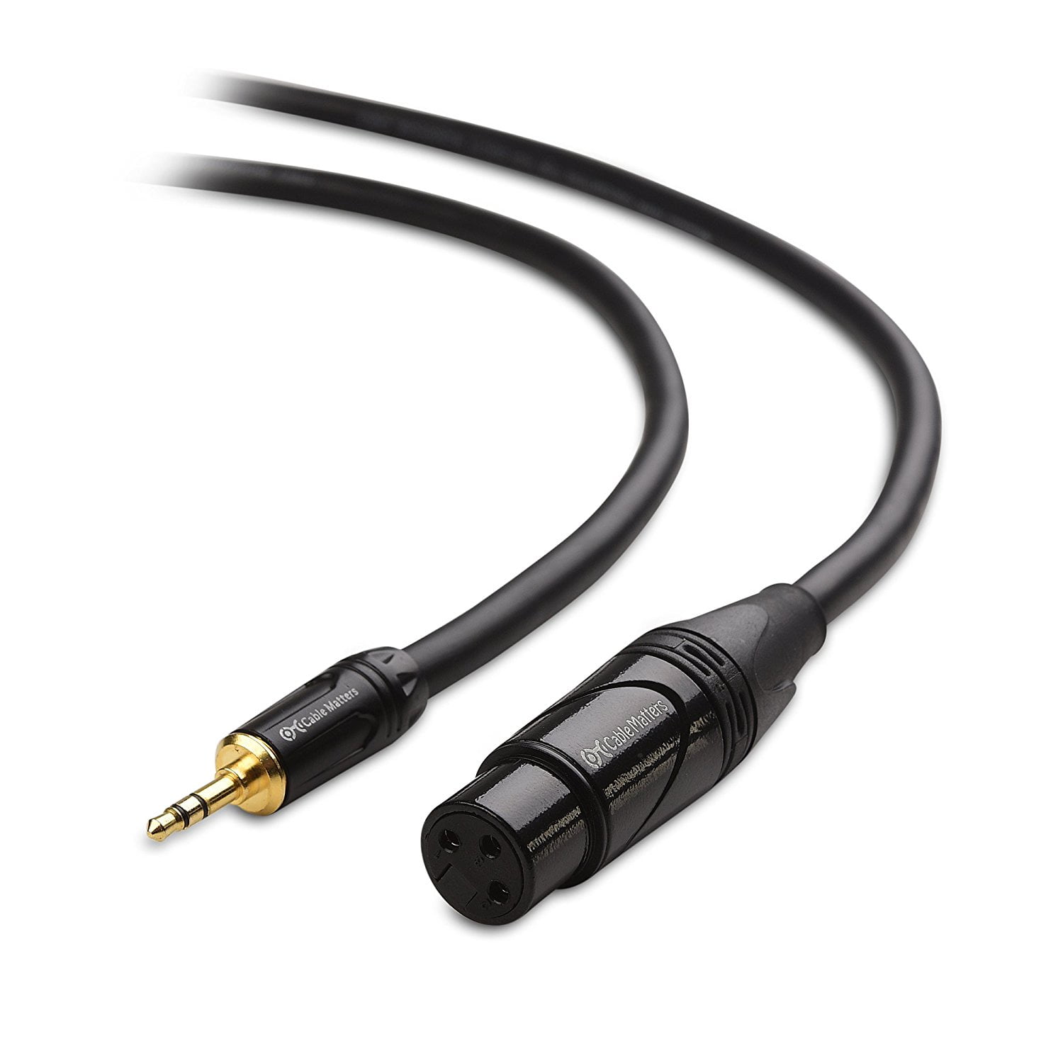 Male BALANCED audio Cable 24 AWG by Custom Cable Connection 3.5mm 15 Foot XLR Male to 1/8 Inch 